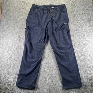 Seamaid Pant Womens 36x31 Blue Polyester Cargo Straight Leg Workwear Stretch